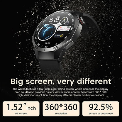 2025New For Android and ios Smart Watch Men AMOLED Screen GPS Motion trajectory Heart Rate Bluetooth Calls SmartWatch Waterproof - RELUX.STORE