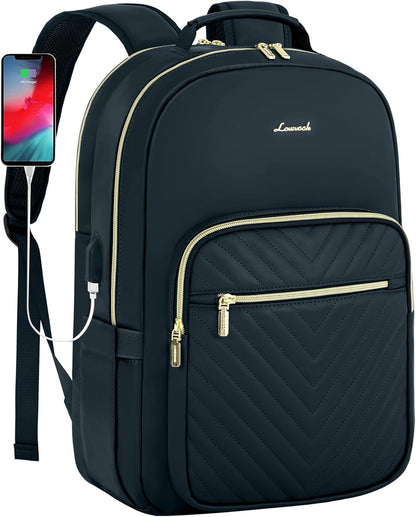Laptop Backpack for Women 15.6 Inch,Cute Womens Travel Backpack Purse,Professional Laptop Computer Bag,Waterproof Work Business College Teacher Bags Carry on Backpack with USB Port,Mint Green