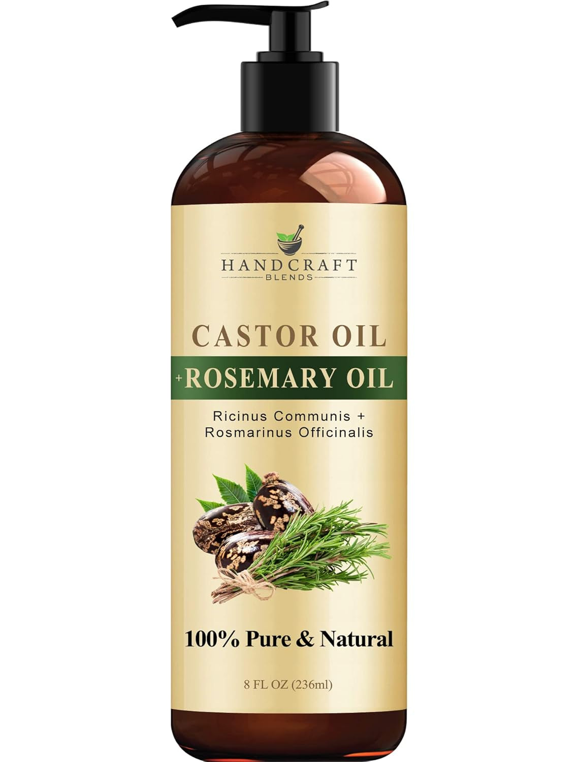 Organic Castor Oil - 16 Fl Oz - 100% Pure and Natural - Premium Grade Carrier Oil for Hair Growth, Eyelashes and Eyebrows - Hair and Body - Expeller-Pressed & Hexane-Free