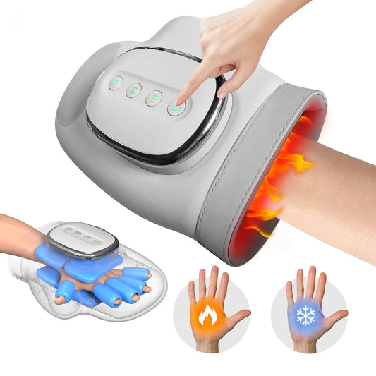 Intelligent Hand Massager 3D Pressure Kneading And Heating Cold Compresses. Full-body Wrapping Massage15-minute Scientific Timing. Low Noise The Ultimate Relaxation Tool For The Office