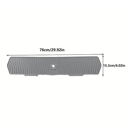 24.01/29.92 Inch Kitchen Long Silicone Sink Faucet Mat Splash Guard for Absorbent Sink Countertop Protectors Mat Kitchen Gadgets - RELUX.STORE