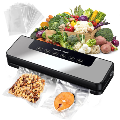 Food Sealer Vacuum ,Sealer Machine 80KPA Food Saver Sealer, Moist & Dry Mode, NTC Overheat Protect