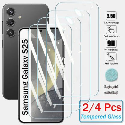 2/4PCS Tempered Glass Screen Protector for Samsung Galaxy S25/S24 Plus/Ultra, S23/S22 Plus, FE – Clear Protective Cover Glass Film - RELUX.STORE