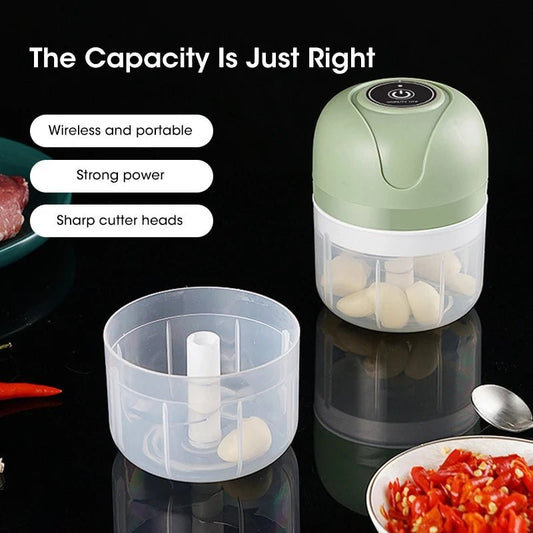 250ml Garlic Masher Crusher Electric Kitchen Food Chopper USB Portable Meat Grinder Vegetable Chopper for Kitchen Gadgets - RELUX.STORE