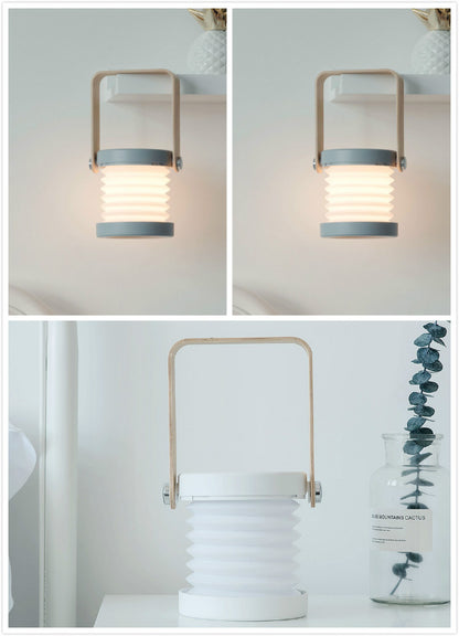 Foldable Touch Dimmable Reading LED Night Light Portable Lantern Lamp USB Rechargeable for Home Decor