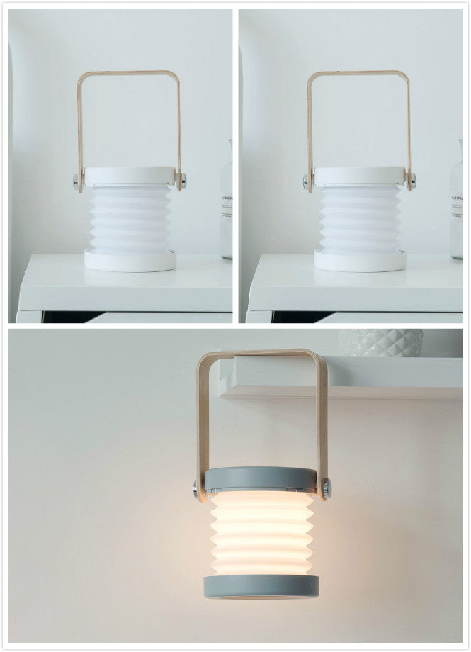 Foldable Touch Dimmable Reading LED Night Light Portable Lantern Lamp USB Rechargeable for Home Decor