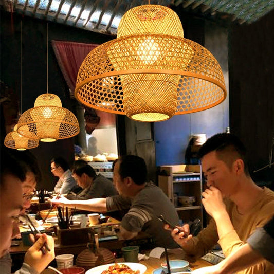 Household Farm Bamboo New Chinese Style Chandelier topwinson