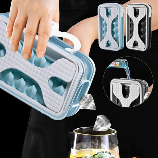 2in1 Portable Silicone Ice Ball Mold Ice Maker Water Bottle Ice Cube Mould Bottle Creative Ice Ball Diamond Curling Summer Kitchen Gadgets - RELUX.STORE