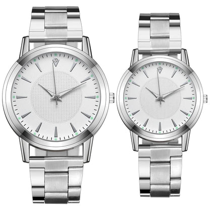 2PCS Couple's Watches Men Business Watch Fashion Analog Women Quartz Watch (Without Box) - RELUX.STORE