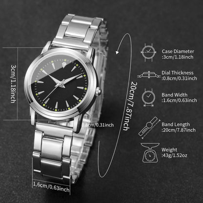 2PCS Couple's Watches Men Business Watch Fashion Analog Women Quartz Watch (Without Box) - RELUX.STORE