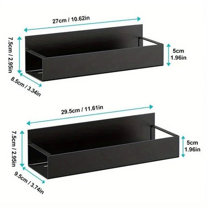 2pcs Magnetic Storage Shelf Household Kitchen Refrigerator Washing Machine Side Hanging Storage Rack, Multifunctional Storage - RELUX.STORE