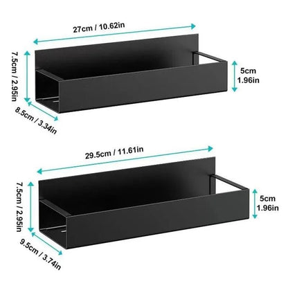 2pcs Magnetic Storage Shelf Household Kitchen Refrigerator Washing Machine Side Hanging Storage Rack, Multifunctional Storage - RELUX.STORE