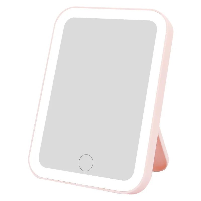 3 Colors LED Vanity Mirror with Touch Screen USB Rechargeable Dimming Makeup Mirror 3 Brightness Portable - RELUX.STORE