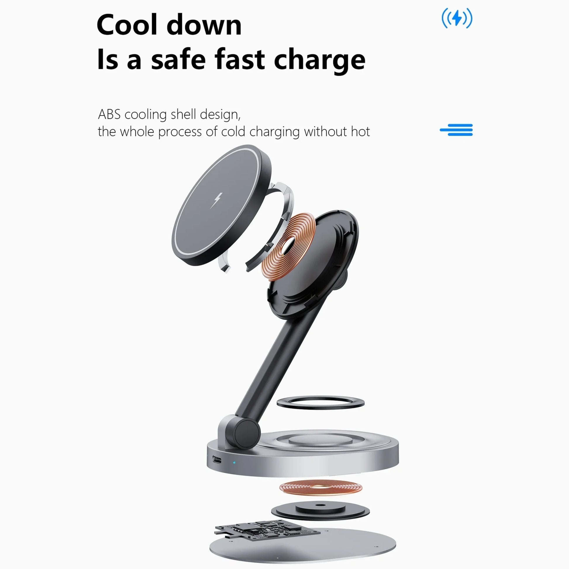 3 In 1 Magnetic Wireless Charger Stand Pad For Magsafe iPhone 16 15 14 13 12 Pro Max Apple Watch Airpods Fast Charging Station - RELUX.STORE
