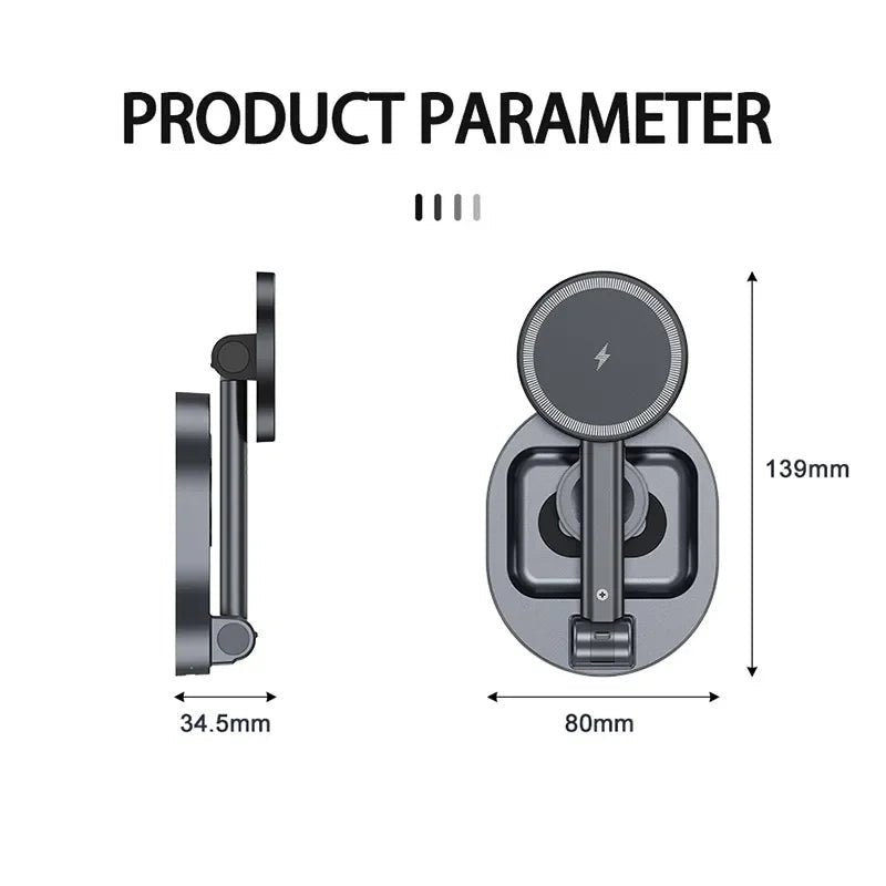 3 In 1 Magnetic Wireless Charger Stand Pad For Magsafe iPhone 16 15 14 13 12 Pro Max Apple Watch Airpods Fast Charging Station - RELUX.STORE