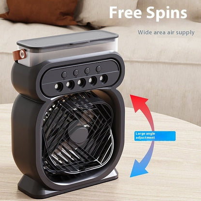 3 In 1 Portable Air Conditioner Evaporative Air Cooler LED Night Lights 3 Speeds Humidifier Fan For Home Office - RELUX.STORE