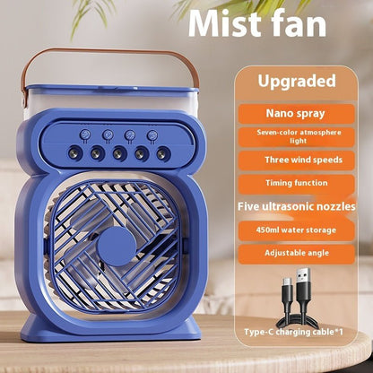 3 In 1 Portable Air Conditioner Evaporative Air Cooler LED Night Lights 3 Speeds Humidifier Fan For Home Office - RELUX.STORE