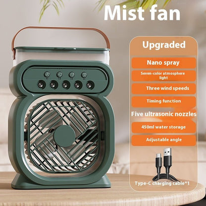 3 In 1 Portable Air Conditioner Evaporative Air Cooler LED Night Lights 3 Speeds Humidifier Fan For Home Office - RELUX.STORE