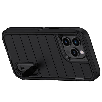 3 - Layer Heavy - Duty Protective Kickstand Case for iPhone 14 / 14 Plus / 14 Pro / 14 Pro Max – Black Shockproof Cover 5G - RELUX.STORE