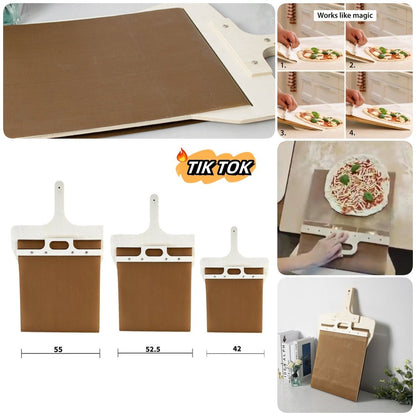 3 Sizes Sliding Pizza Peel Shovel Storage Board Pala Pizza Scorrevole Wooden Handle Transfer Pizza Kitchen Gadgets - RELUX.STORE