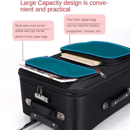 30" Large Capacity Black Luggage Waterproof Durable Trolley Case Oxford Cloth Detachable Spinner Wheel 20" Password Suitcase - RELUX.STORE30" Large Capacity Black Luggage Waterproof Durable Trolley Case Oxford Cloth Detachable Spinner Wheel 20" Password Suitcase
