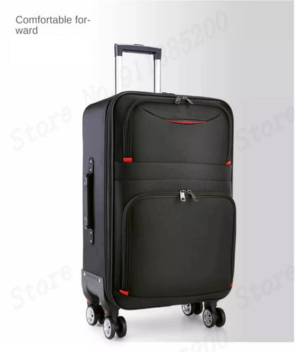 30" Large Capacity Black Luggage Waterproof Durable Trolley Case Oxford Cloth Detachable Spinner Wheel 20" Password Suitcase - RELUX.STORE30" Large Capacity Black Luggage Waterproof Durable Trolley Case Oxford Cloth Detachable Spinner Wheel 20" Password Suitcase