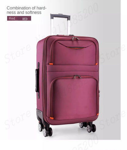 30" Large Capacity Black Luggage Waterproof Durable Trolley Case Oxford Cloth Detachable Spinner Wheel 20" Password Suitcase - RELUX.STORE30" Large Capacity Black Luggage Waterproof Durable Trolley Case Oxford Cloth Detachable Spinner Wheel 20" Password Suitcase