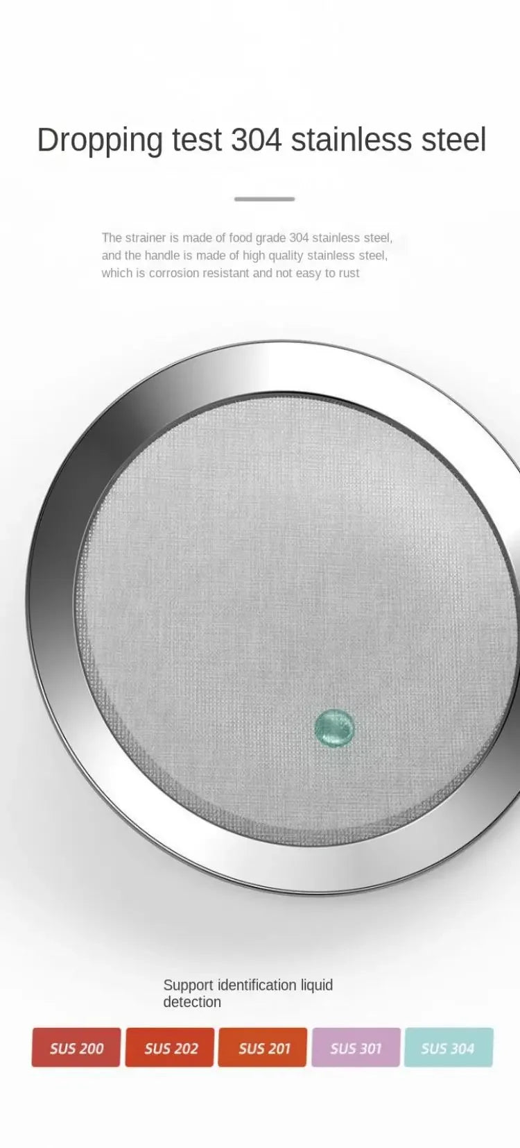 304 Stainless Steel Fine Mesh Filter, Multi - Function Colander for Juice, Coffee, Tea, & Vegetables, Kitchen Accessories - RELUX.STORE