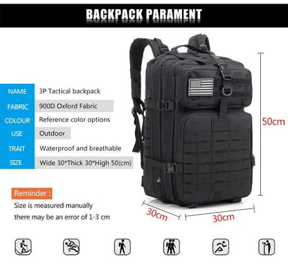 30/50L Tactical Backpack for Men – Outdoor Survival, Hiking, Trekking & Hunting EDC Molle Assault Pack - RELUX.STORE