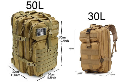 30/50L Tactical Backpack for Men – Outdoor Survival, Hiking, Trekking & Hunting EDC Molle Assault Pack - RELUX.STORE