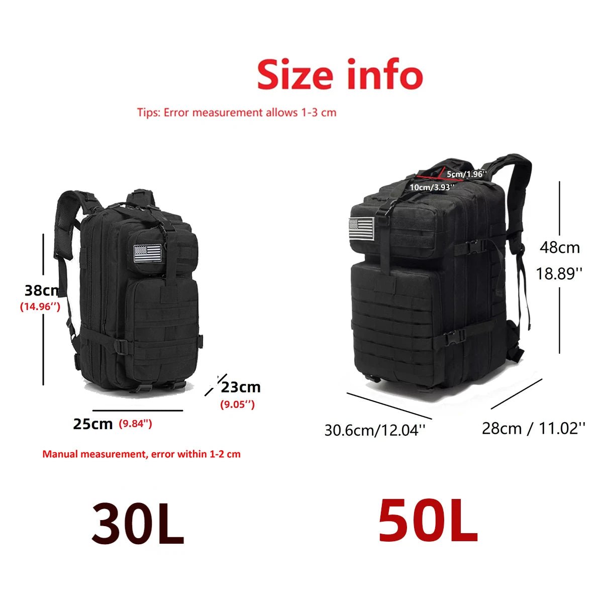 30L/50L 1000D Nylon Waterproof Outdoor Backpack – Tactical Rucksack for Trekking, Fishing, Hunting, Camping & Hiking - RELUX.STORE