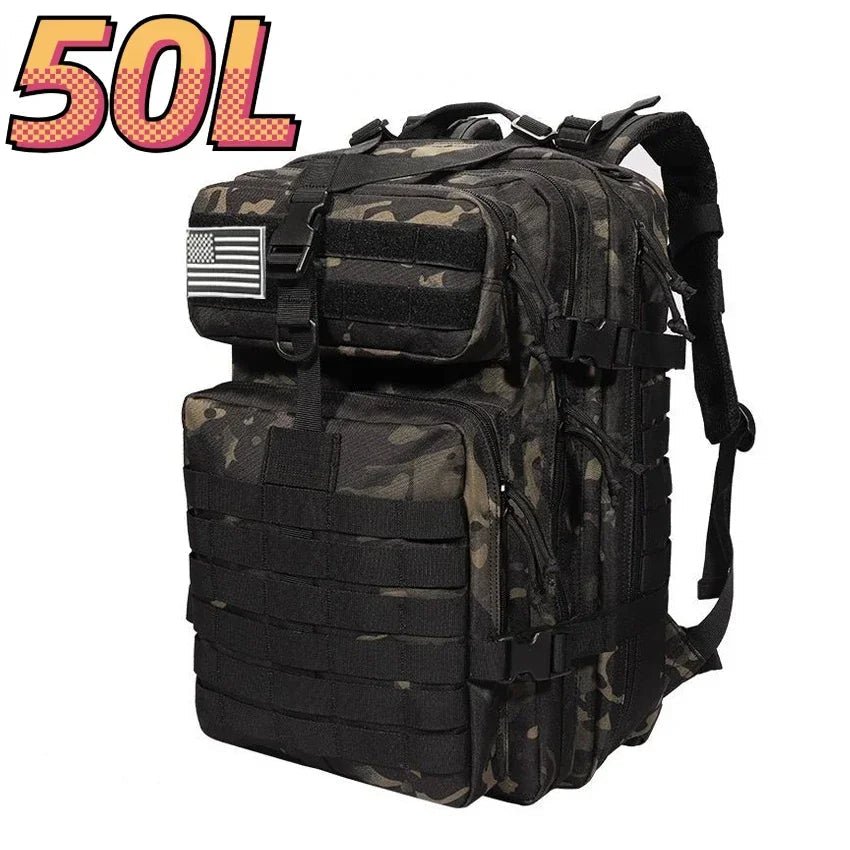 30L/50L 1000D Nylon Waterproof Outdoor Backpack – Tactical Rucksack for Trekking, Fishing, Hunting, Camping & Hiking - RELUX.STORE