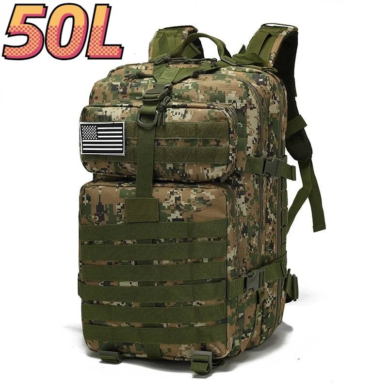 30L/50L 1000D Nylon Waterproof Outdoor Backpack – Tactical Rucksack for Trekking, Fishing, Hunting, Camping & Hiking - RELUX.STORE