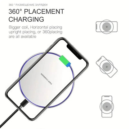30W Fast Wireless Charger Pad – Magnetic Induction Charging Dock for iPhone 15 14 13 12 Pro Max, Samsung S23 S22, Xiaomi & Huawei - RELUX.STORE