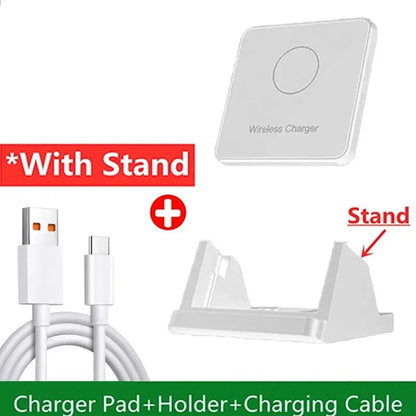 30W Ultra - Thin Wireless Charger Pad & Stand – Fast Charging Dock Station for iPhone 15/14/13/12, Samsung, Xiaomi, Huawei - RELUX.STORE