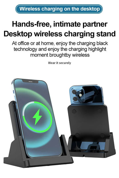 30W Ultra - Thin Wireless Charger Pad & Stand – Fast Charging Dock Station for iPhone 15/14/13/12, Samsung, Xiaomi, Huawei - RELUX.STORE