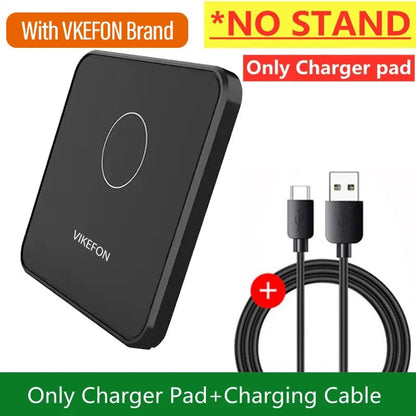 30W Ultra - Thin Wireless Charger Pad & Stand – Fast Charging Dock Station for iPhone 15/14/13/12, Samsung, Xiaomi, Huawei - RELUX.STORE