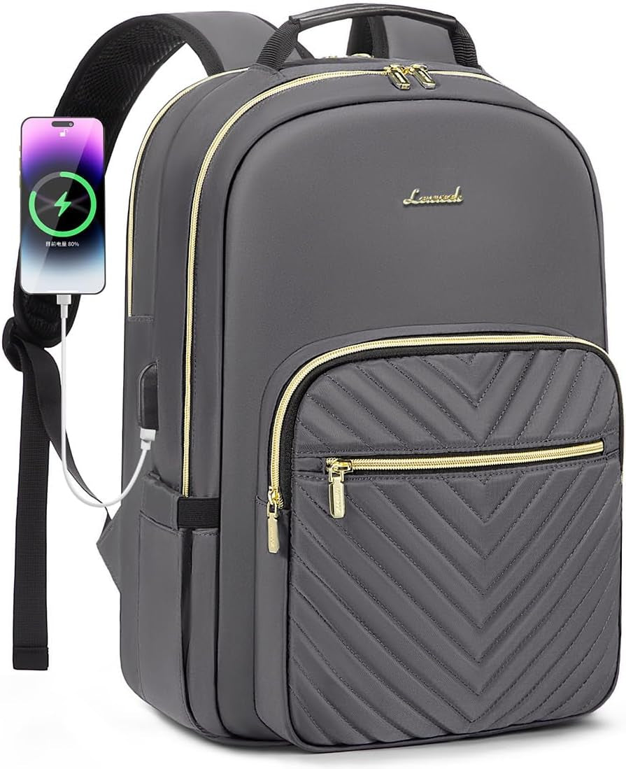 Laptop Backpack for Women 15.6 Inch,Cute Womens Travel Backpack Purse,Professional Laptop Computer Bag,Waterproof Work Business College Teacher Bags Carry on Backpack with USB Port,Mint Green