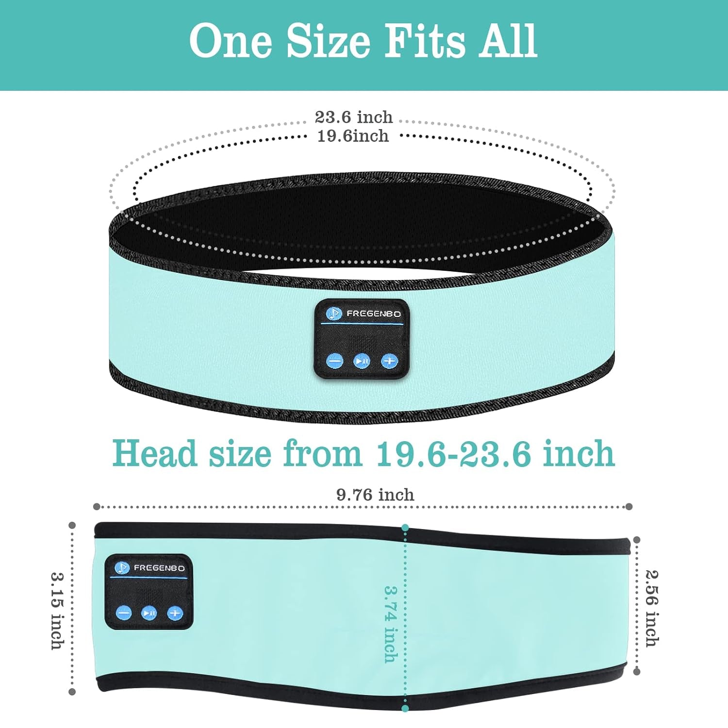 Sleep Headphones Headband – Wireless Bluetooth Music Headband with Ultra-Thin HD Stereo Speakers | Sports Headphones for Running, Yoga, Meditation & Side Sleepers