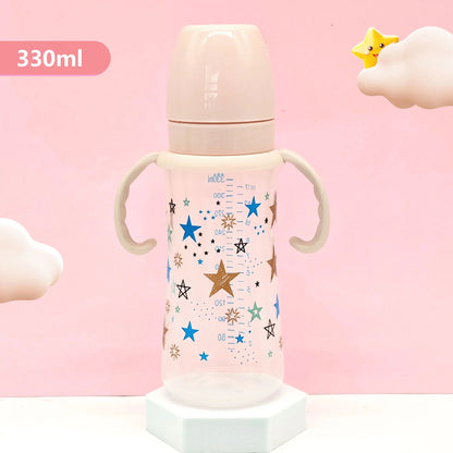 330ml star pattern baby bottle, bite - resistant, anti - flatulence PP bottle, large - capacity bottle for babies over 6 months old - RELUX.STORE330ml star pattern baby bottle, bite - resistant, anti - flatulence PP bottle, large - capacity bottle for babies over 6 months old