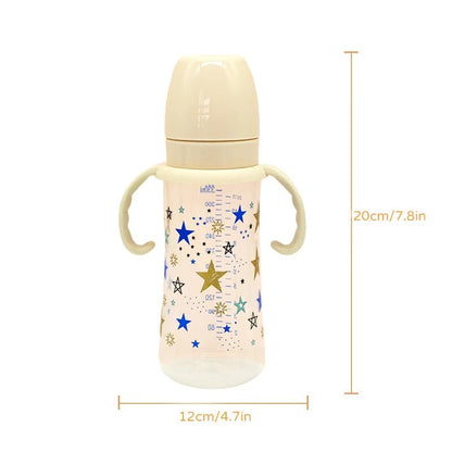 330ml star pattern baby bottle, bite - resistant, anti - flatulence PP bottle, large - capacity bottle for babies over 6 months old - RELUX.STORE330ml star pattern baby bottle, bite - resistant, anti - flatulence PP bottle, large - capacity bottle for babies over 6 months old