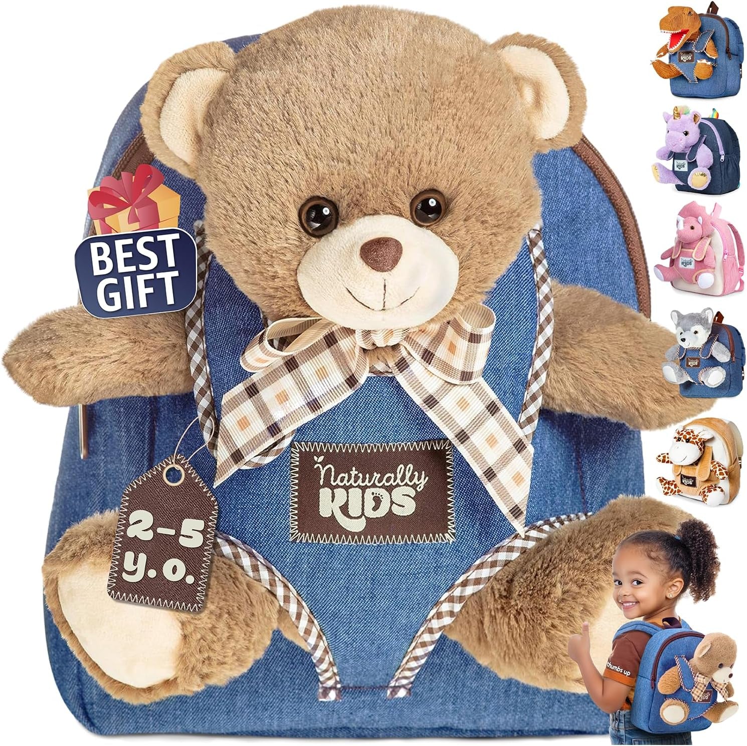 Wolf Backpack, Wolf Toys for Kids 3-5, Toddler Husky Stuffed Animal Gifts for 2 3 4 5 Year Old Girl Boy