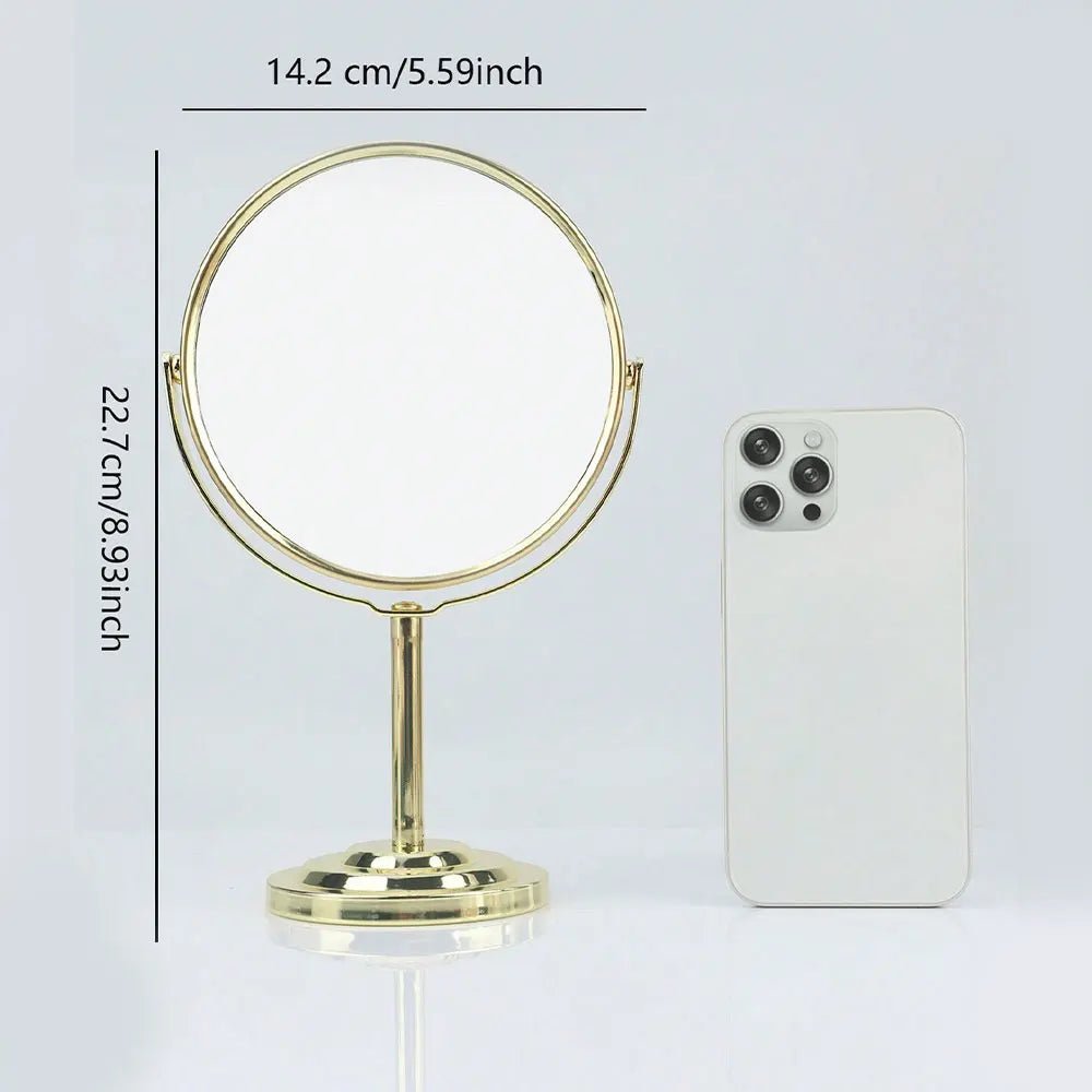 3/4/5in Double - Side Makeup Mirror With 2X Magnification Clear Reflection And Easy To Carry Desktop Vanity Mirror With Stand - RELUX.STORE