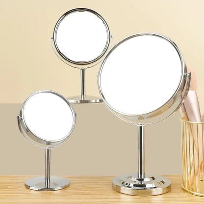 3/4/5in Double - Side Makeup Mirror With 2X Magnification Clear Reflection And Easy To Carry Desktop Vanity Mirror With Stand - RELUX.STORE