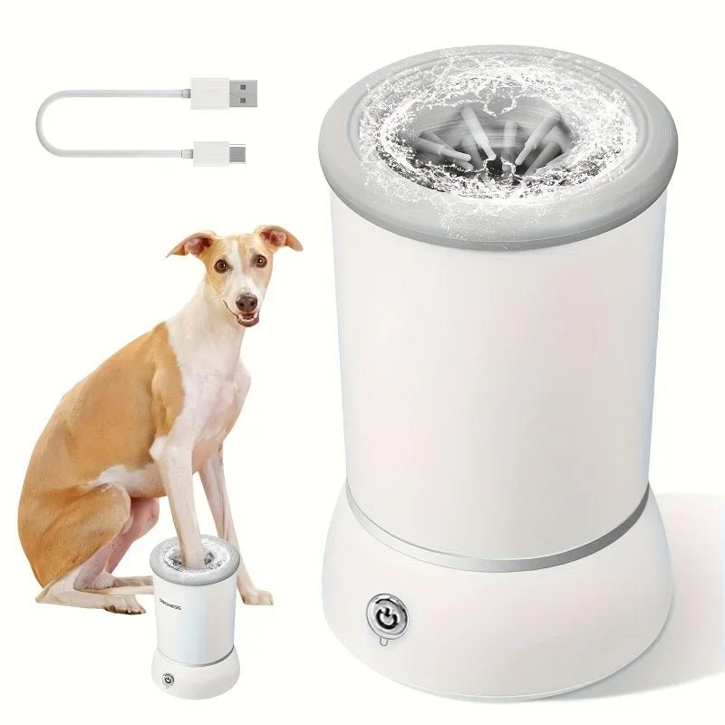 Portable Dog Paw Cleaner Cup – Upgrade Pet Paw Washer for Small & Medium Dogs and Cats | Gentle Silicone Brush Paw Cleaning Cup (Blue, Medium)