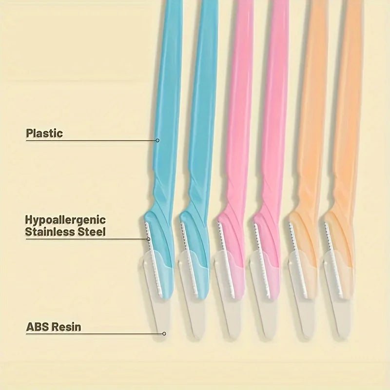 3/5/6/12/24Pcs Multifunction Eyebrow Razor Kit - Precise Trimming, Shaping,Facial Hair Removal Tool with Easy Grip Handle - RELUX.STORE