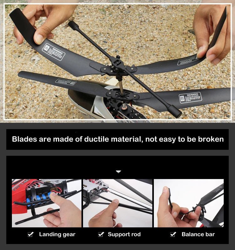 “3.5CH RC Helicopter – Extra Large Remote Control Drone, Durable Rechargeable UAV Toy for Kids Outdoor Flying & Gifts” - RELUX.STORE