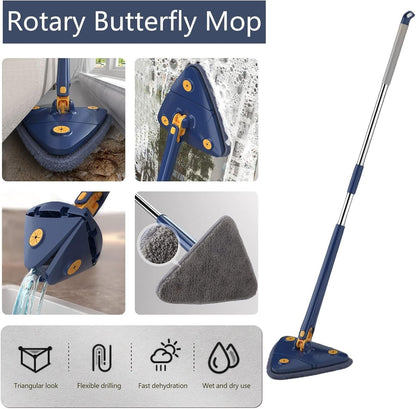 360 Degree Rotatable Adjustable Triangle Cleaning Mop - RELUX.STORE