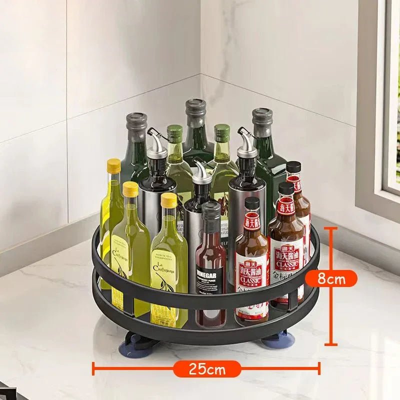 360°Rotation Spice Rack Organizer Jar Cans Non - Skid Storage Tray for Seasonings Kitchen storage rack Kitchen Accessories - RELUX.STORE