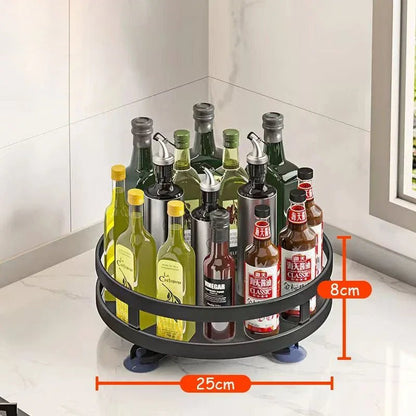 360°Rotation Spice Rack Organizer Jar Cans Non - Skid Storage Tray for Seasonings Kitchen storage rack Kitchen Accessories - RELUX.STORE